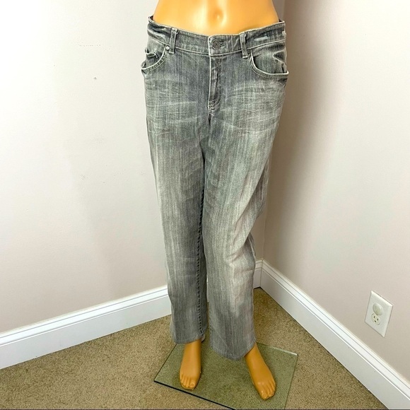 Elie Tahari Gray Straight Leg Jeans – Size 4 - Picture 2 of 11